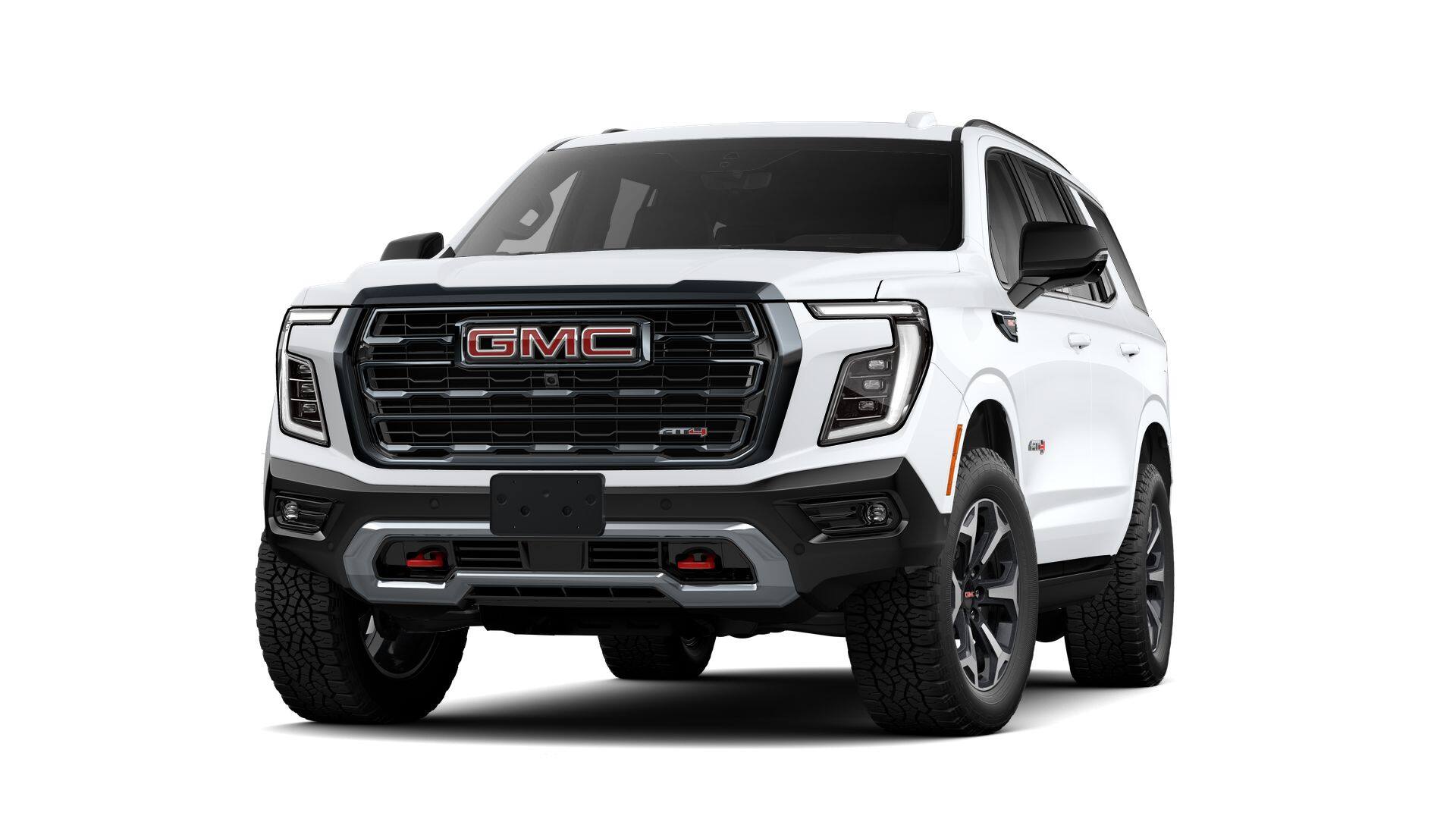 2026 GMC Yukon AT4 in Summit White — front three-quarter view